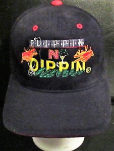 Black red rim embroidered flippin n dippin hat