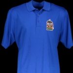 Blue Polo short sleeve slot logo embroidered