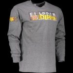 Gray long sleeve screen print flippin n dippin logo with hands